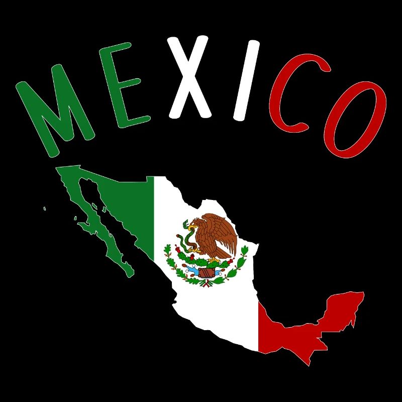 Carte du drapeau du Mexique