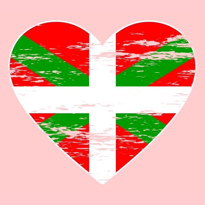 Drapeau basque coeur utilisé