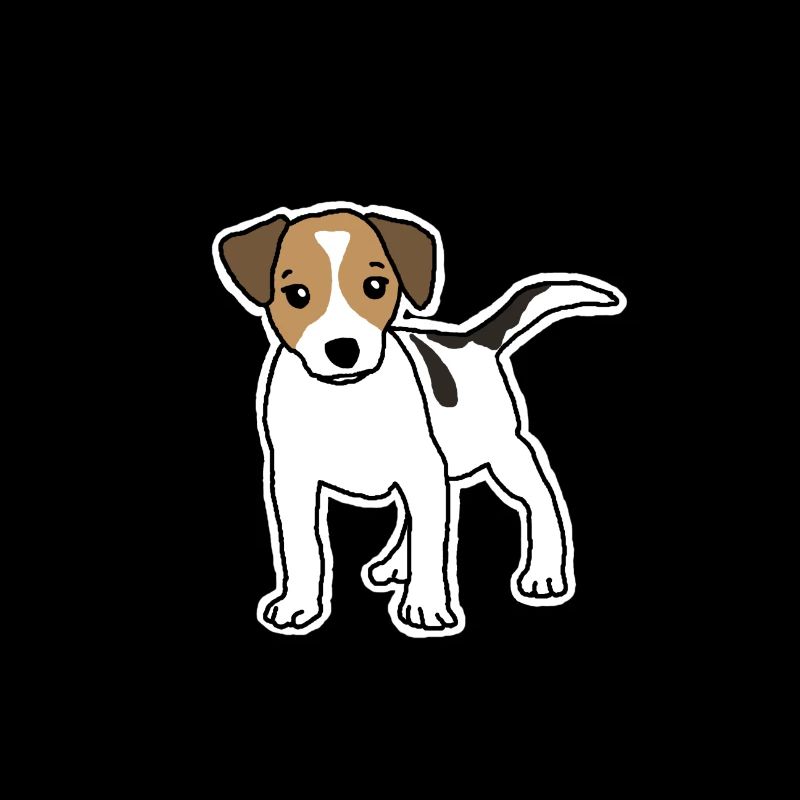 Jack Russell Terrier chiot avec contour blanc