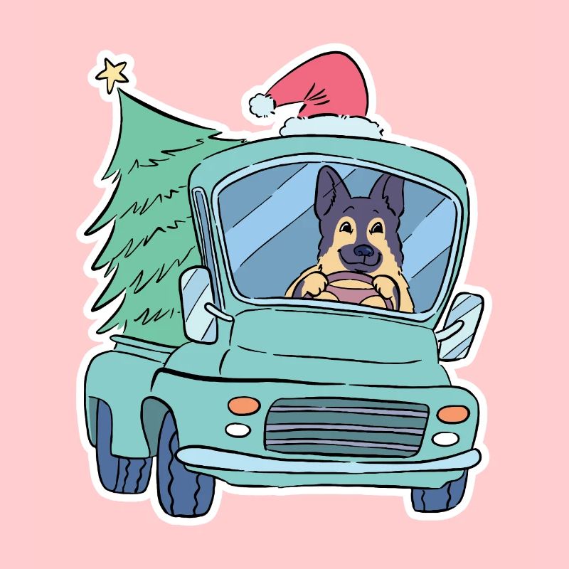 Christmas german shepherd christmas tree