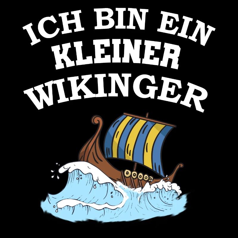 Ich bin ein kleiner Wikinger Boot mit Wellen
