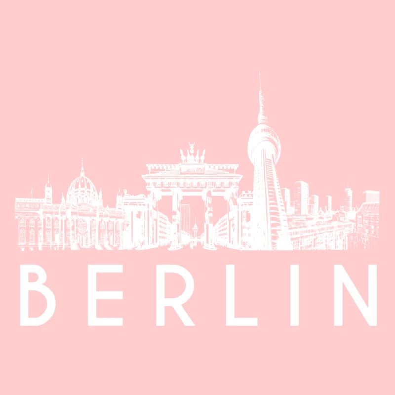 Berlin skyline in white
