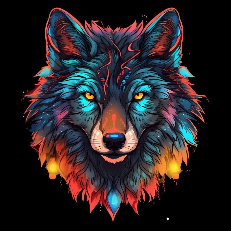 Wolf mit Weihnachtslichtern, Liebe Wölfe