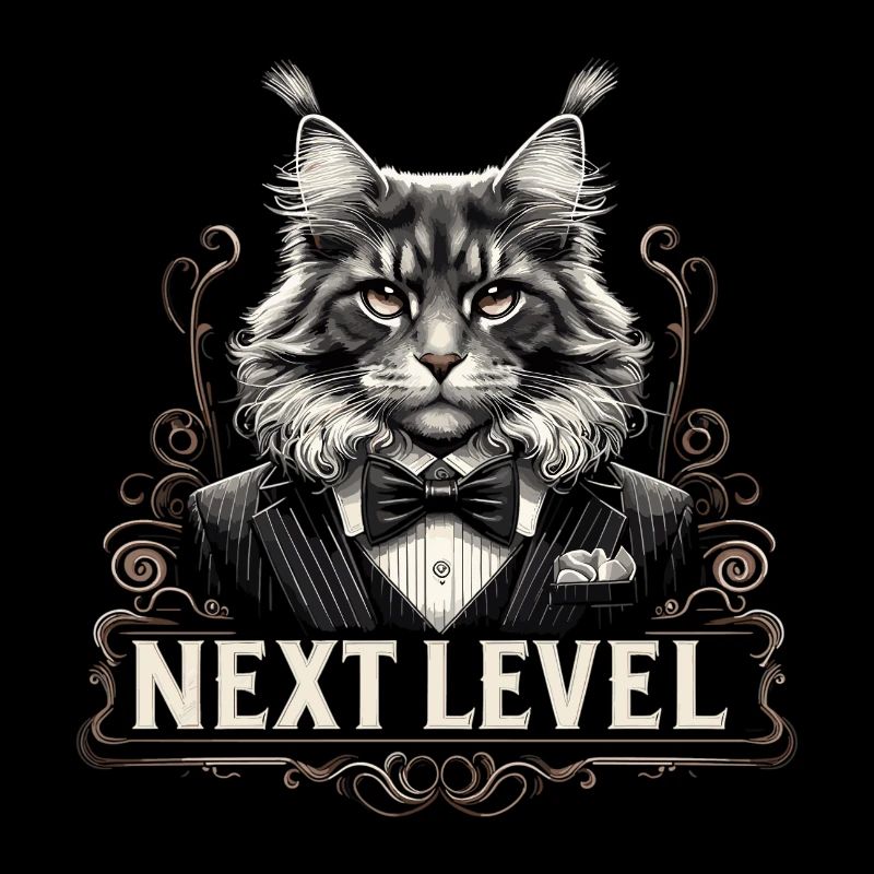 Maine Coon Cat Next Level Suit Success Gift