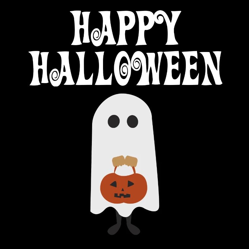 Happy halloween ghost pumpkin lantern funny scary