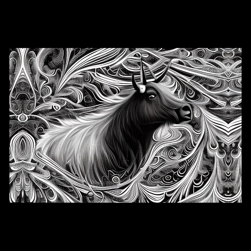 Abstrakter Camargue-Bulle