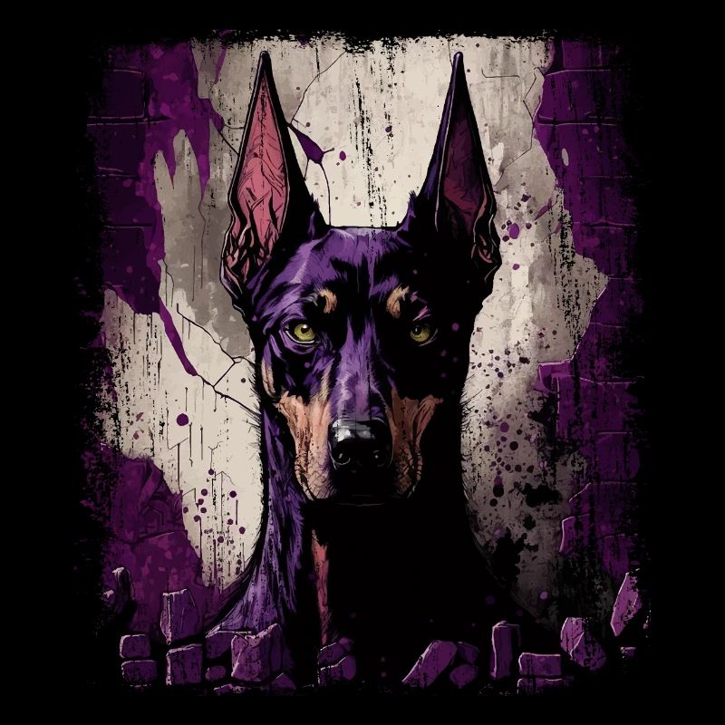 Amour de Doberman Noir