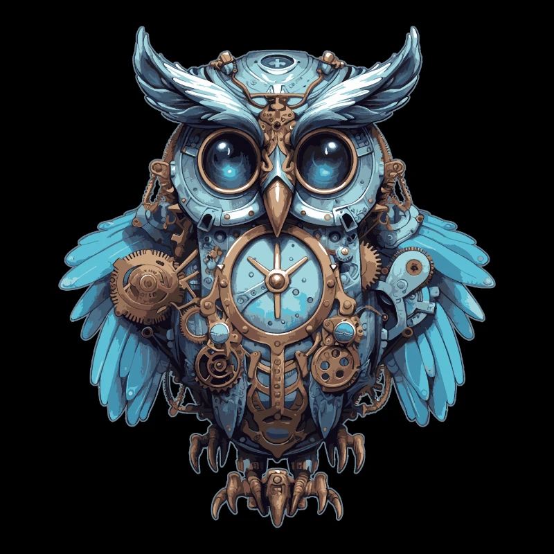 Bunte Steampunk Eule