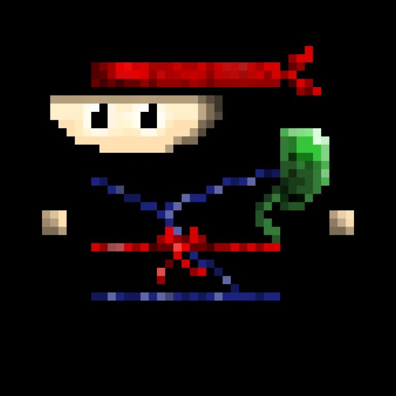 Pixel-Ninja-Krieger