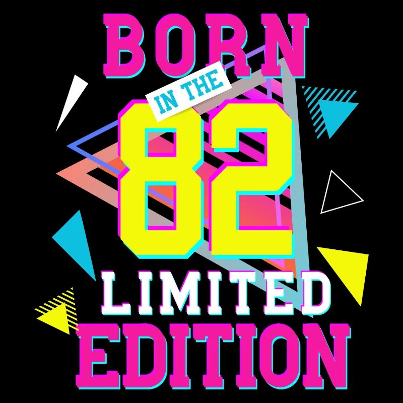 né dans le style rétro de 1982
