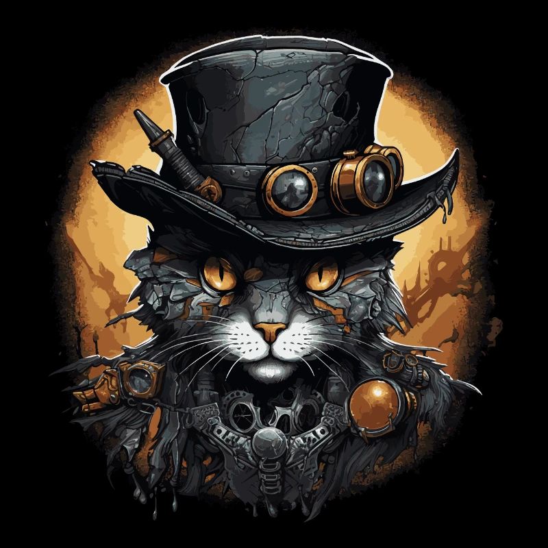 Chat steampunk
