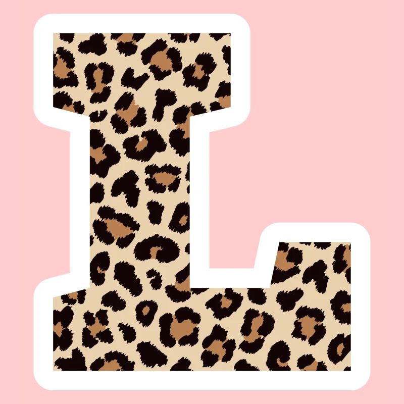 letter L leopard print - birthday gift idea
