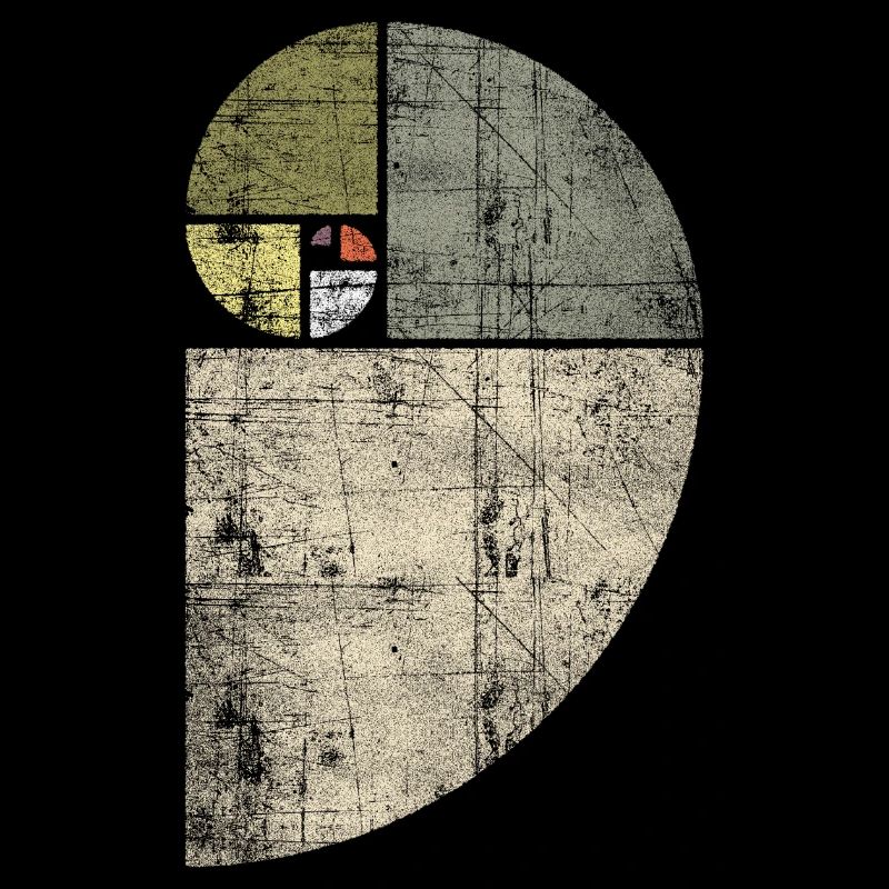 Distressed Fibonacci Spirale
