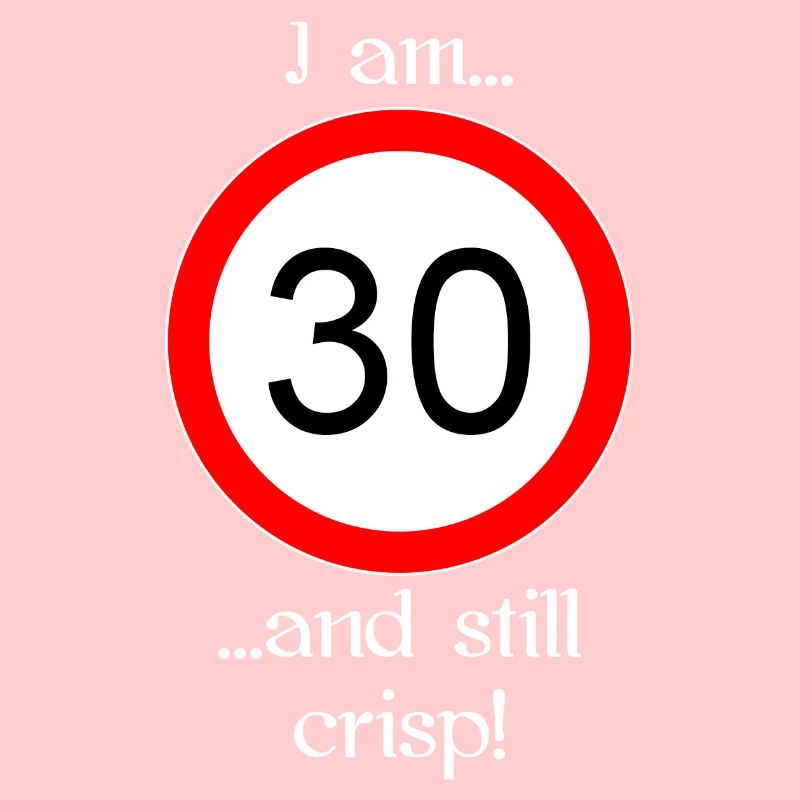 30 years and crisp script white