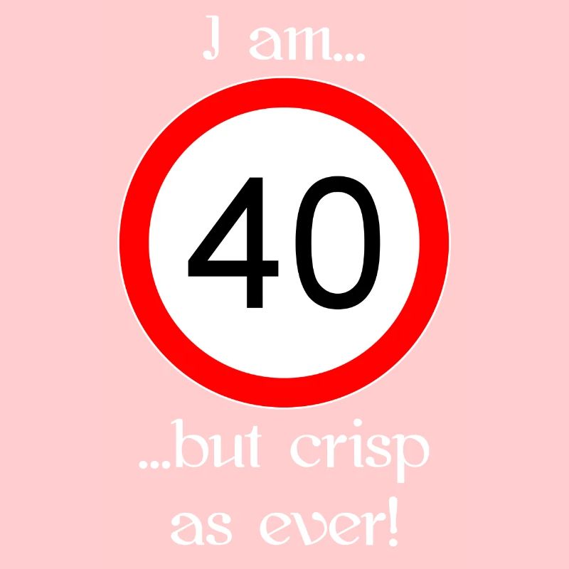 40 years but crisp script white