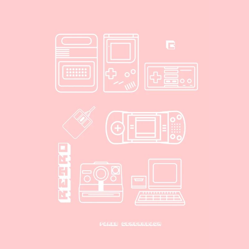 retro game blueprint nerd pc game 8bit console lol