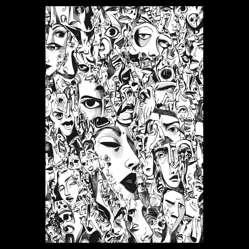 Masken-Mosaik: Gesichtskarussell