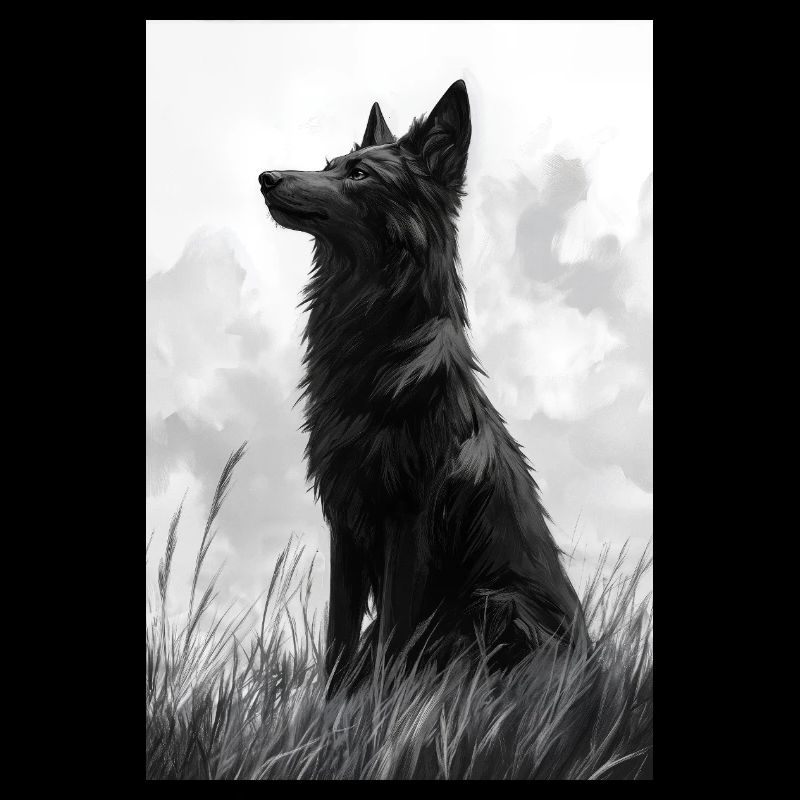 Illustration eines Wolfes