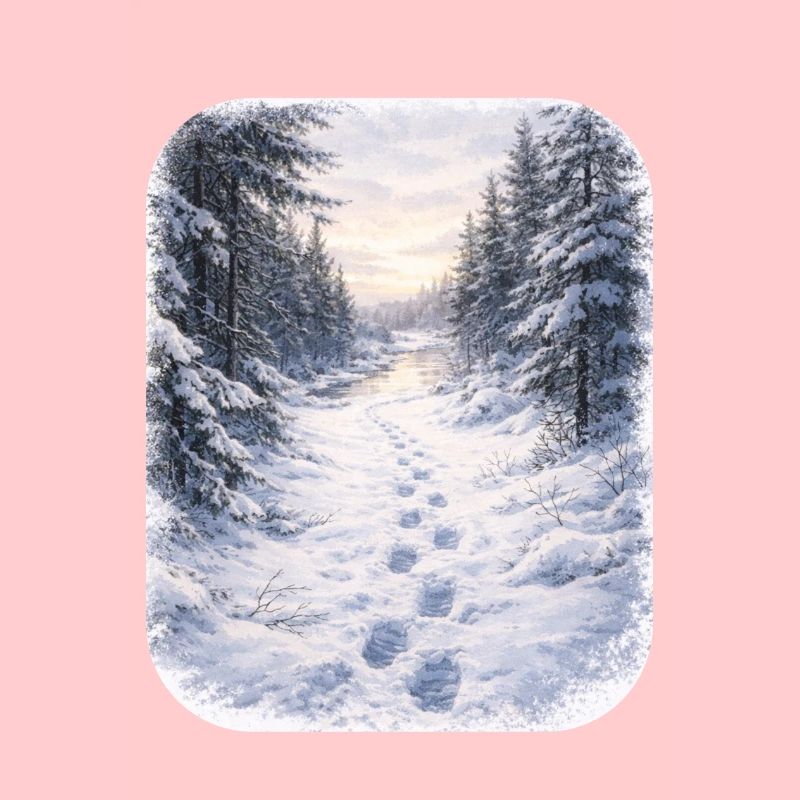 Winter Forest Path Morgenschein