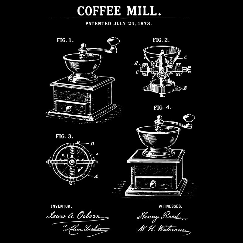 Plan de brevet de moulin à café