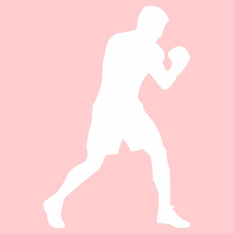Boxer-Silhouette in Bewegung