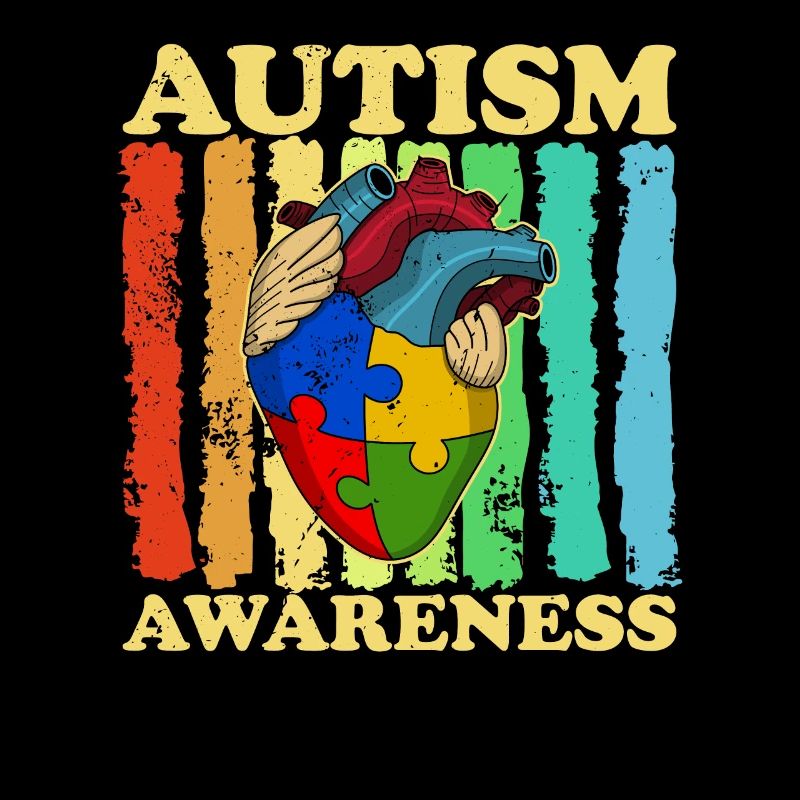 Autism awareness Herz Colors