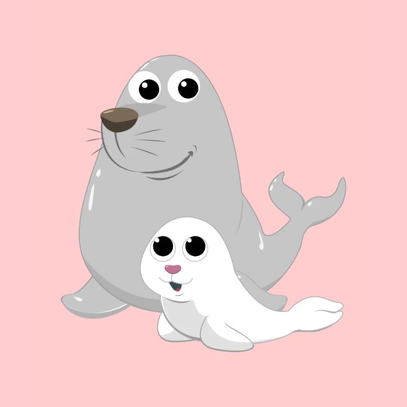 Phoque avec bébé phoque