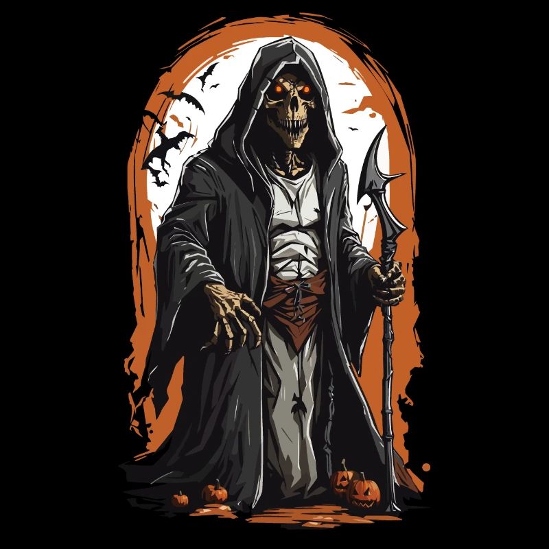 Grim Reaper Magic Halloween Undead Skeleton