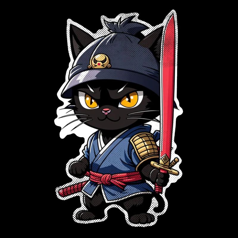 chat ninja - chaton samourai