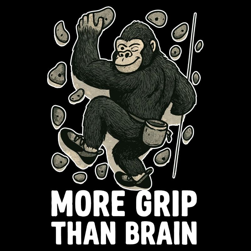 More Grip Than Brain – Gorilla bouldering