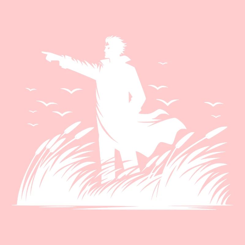 Coast guard by the sea fixed view on the horizon