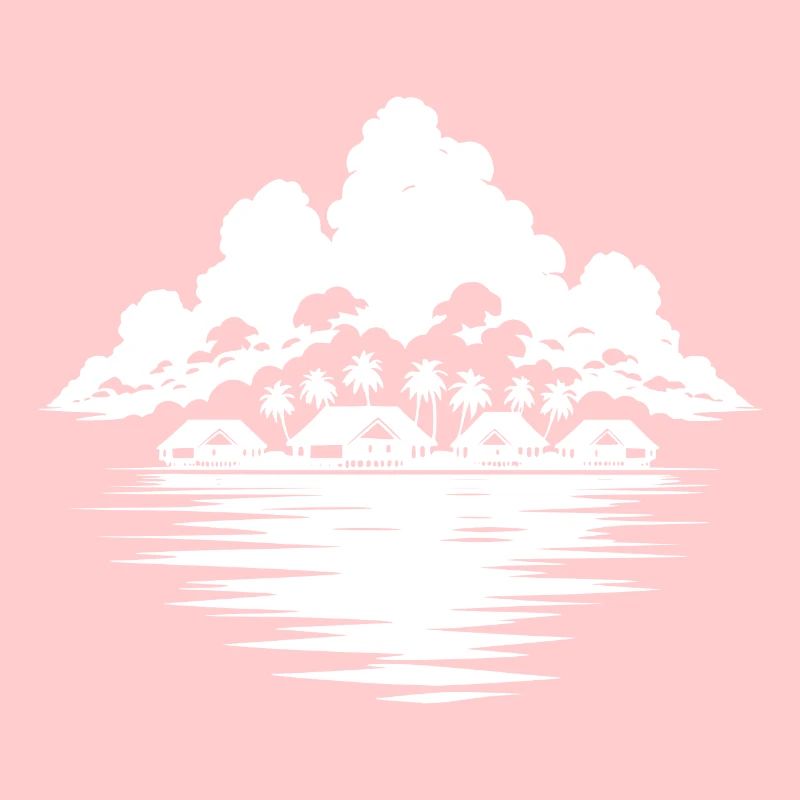 Tropical island with palm trees