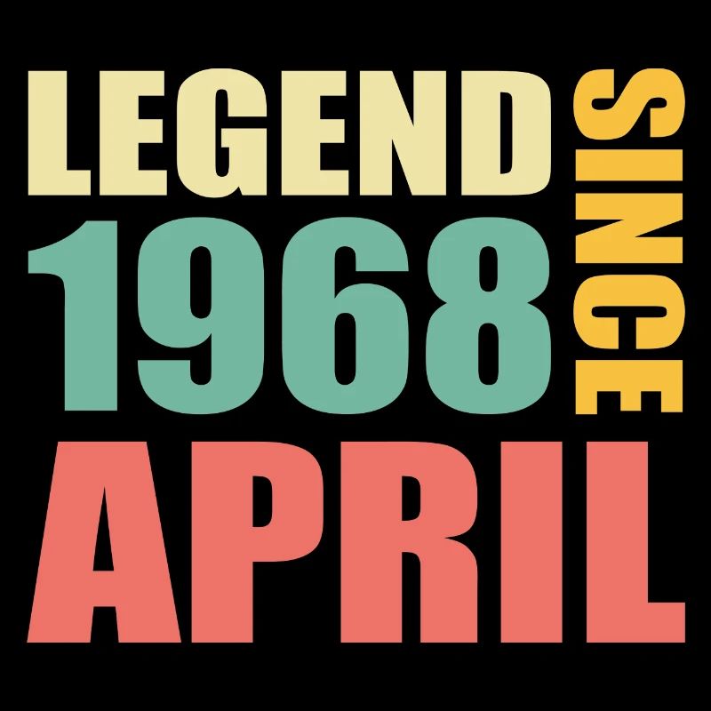 55th birthday April Born 1968 Gift idea