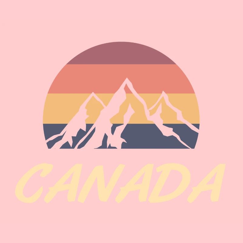 Canada mountains retro gift