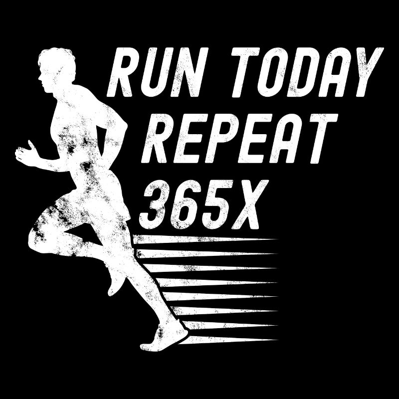 Retro Run Today Repeat 365 - Running Streak Runner