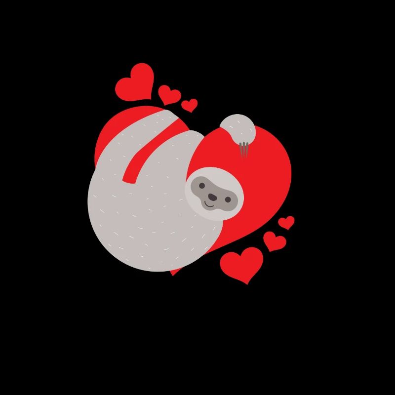 Cute & Adorable Valentines Day Sloth Hugging Heart