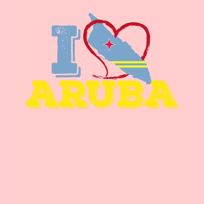J'aime le cadeau de souvenir de carte de drapeau de conception d'Aruba