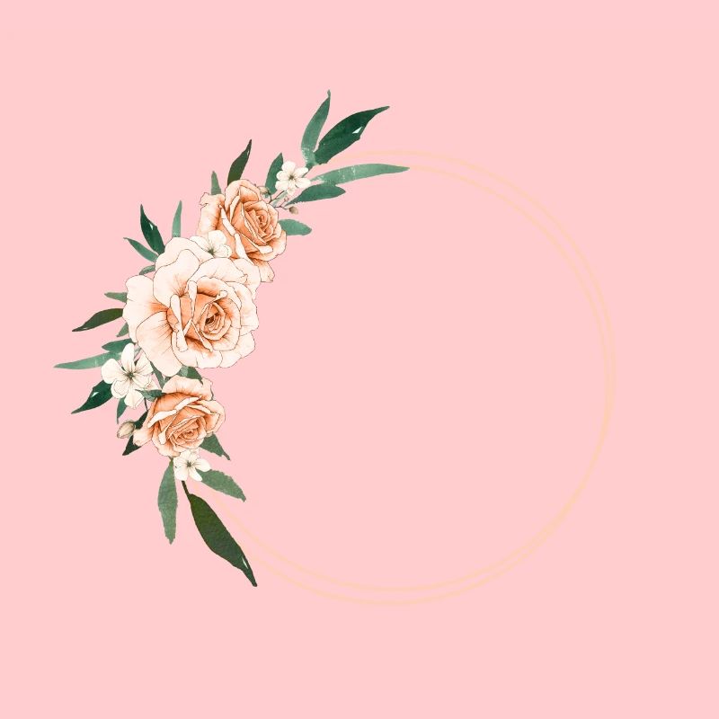 Flowers circle customizable