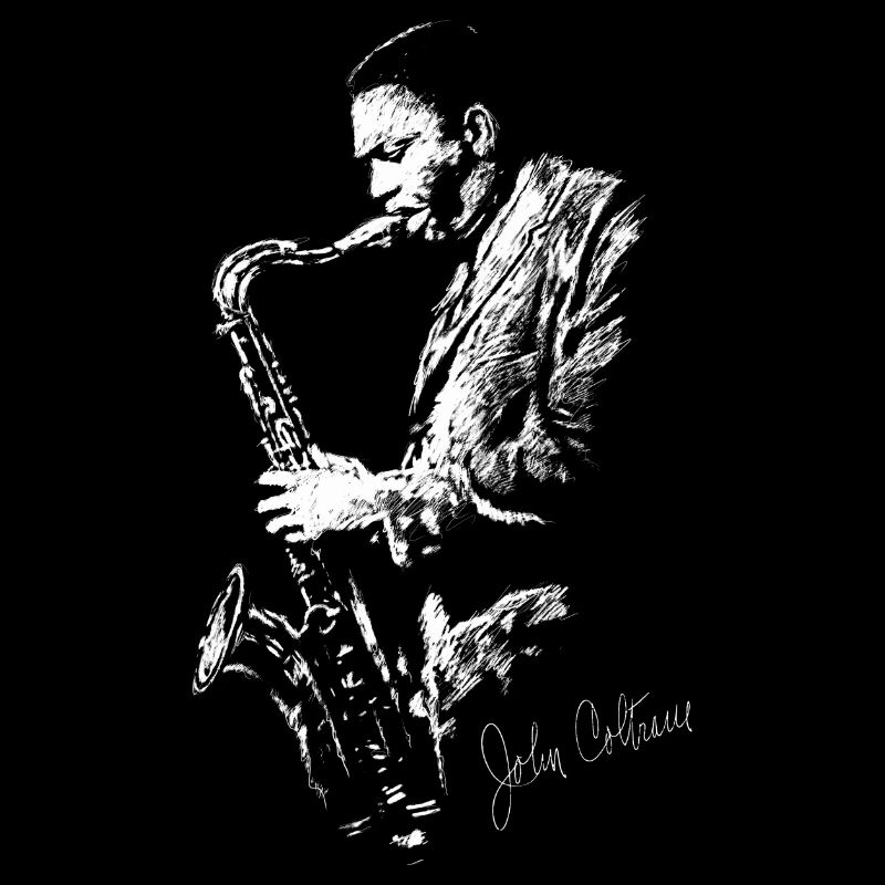 Chalk drawing by John Coltrane