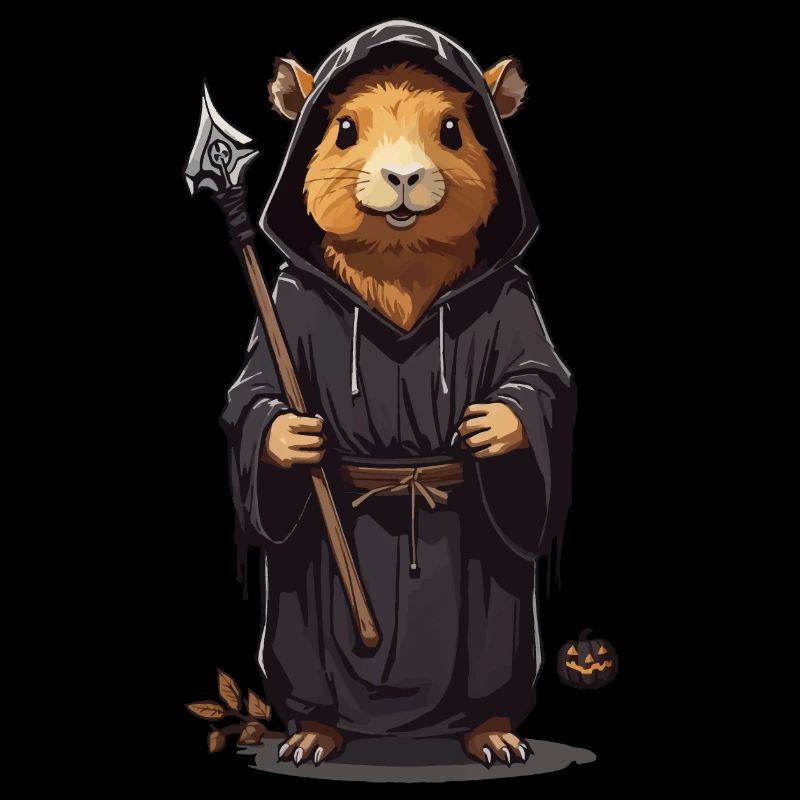Halloween Capybara Druide Magicien Capybara