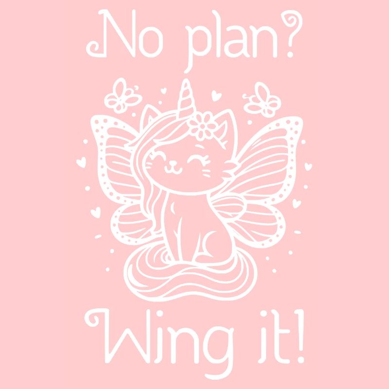 Pas de plan Aile C’est un chat licorne ailé