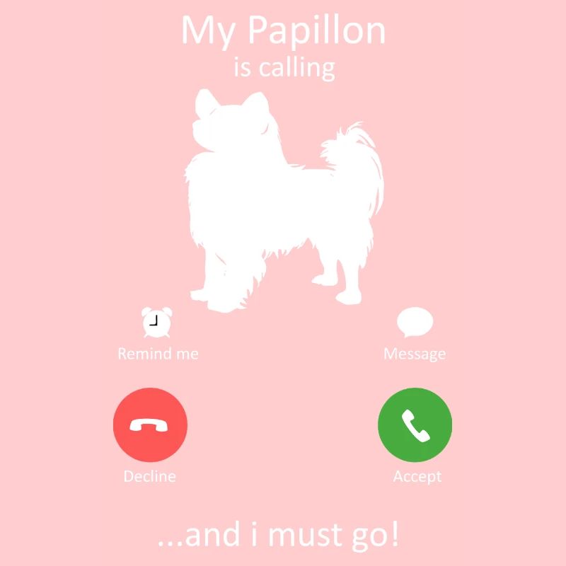 Papillon Dog Calling Smartphone Interface
