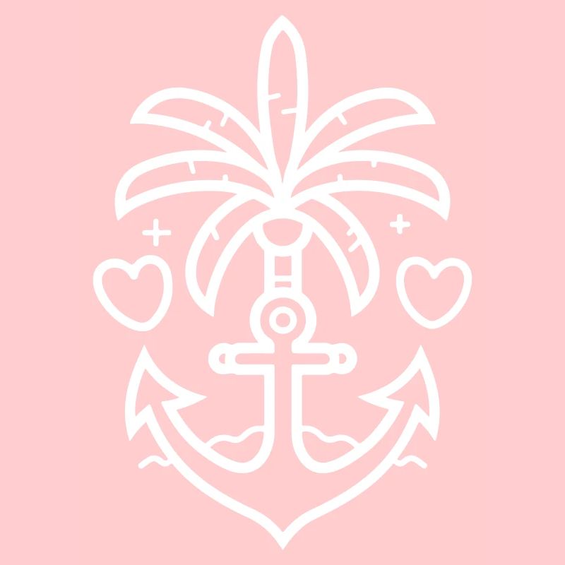 Palm Tree Anchor Heart Love