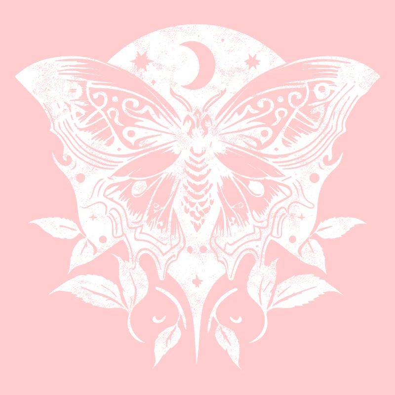 Moth, Moth, Moon, Vines, Gothic, Wicca