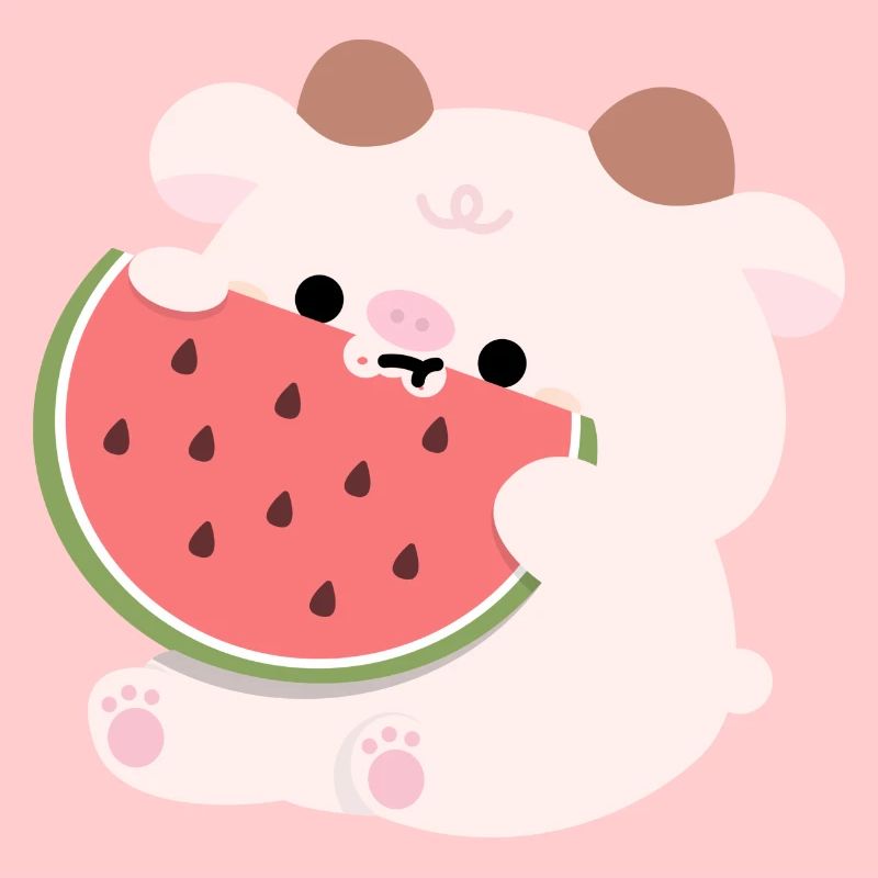 Kuh-Wassermelone