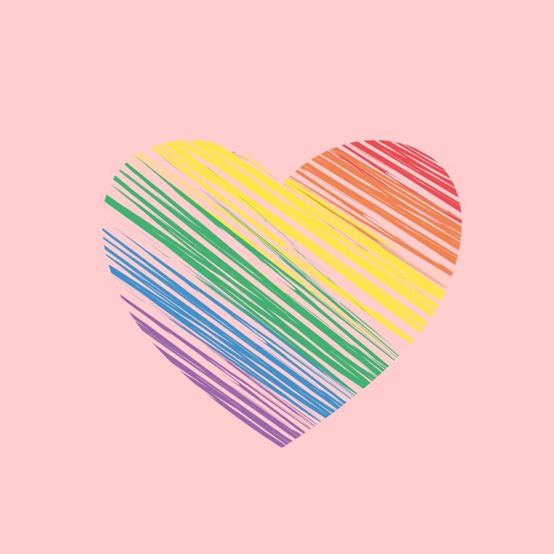 Herz, Regenbogen, Pride