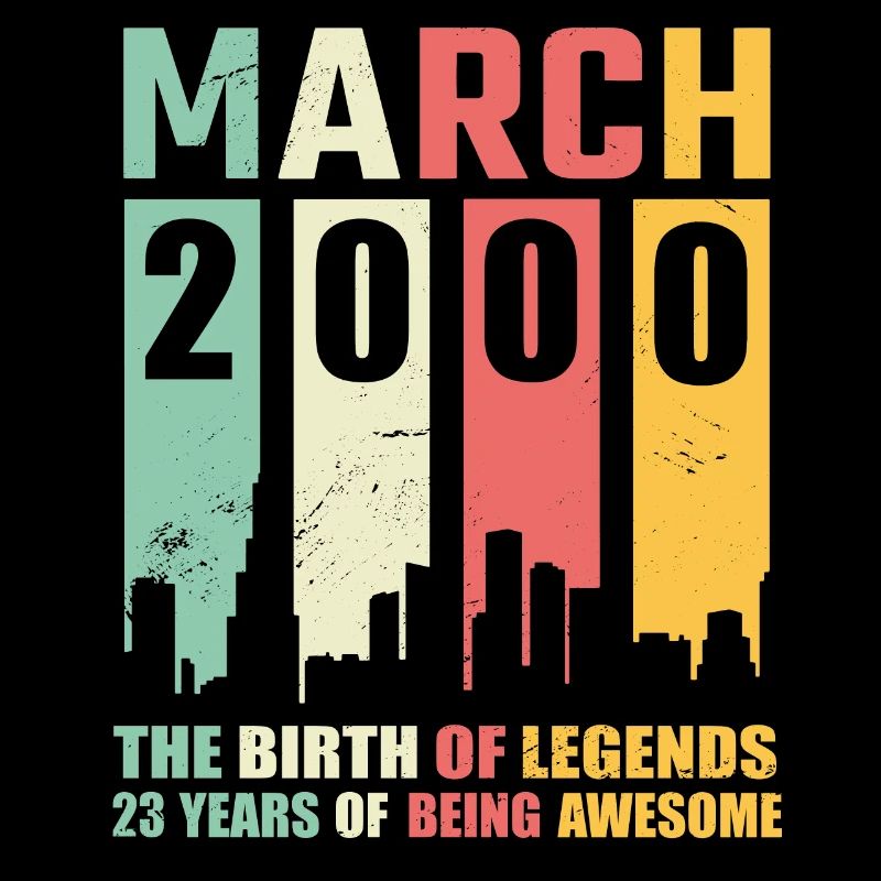 23e anniversaire Mars Né en 2000 Idée cadeau
