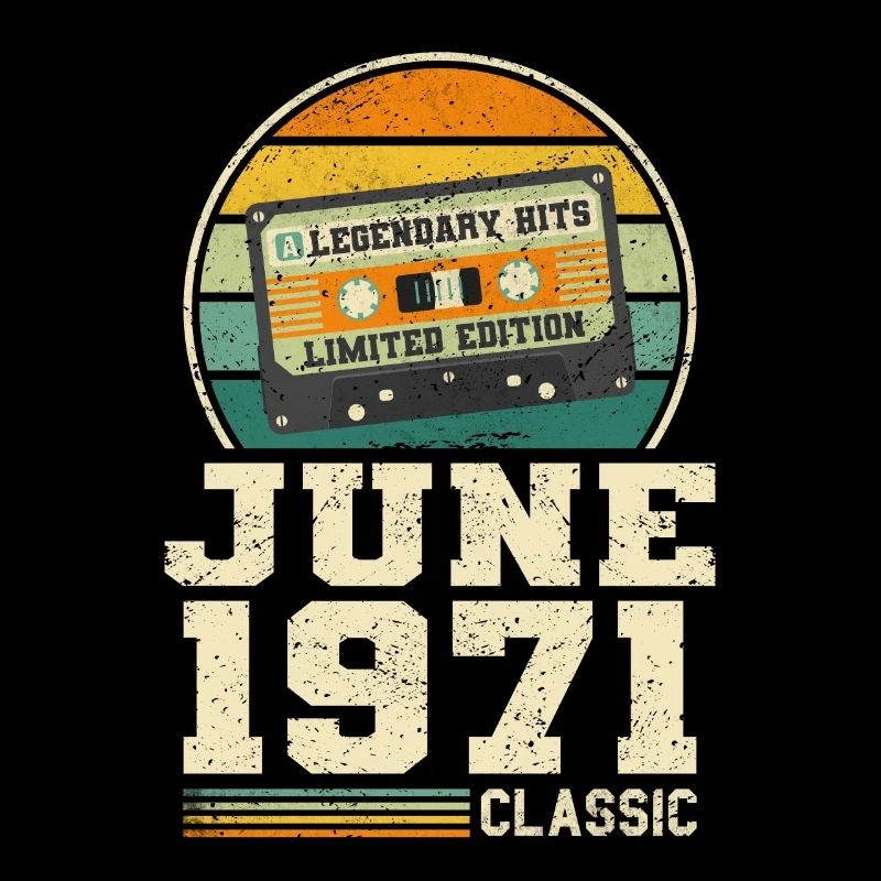 52. Geburtstag Juni Jahrgang 1971 Geschenkidee