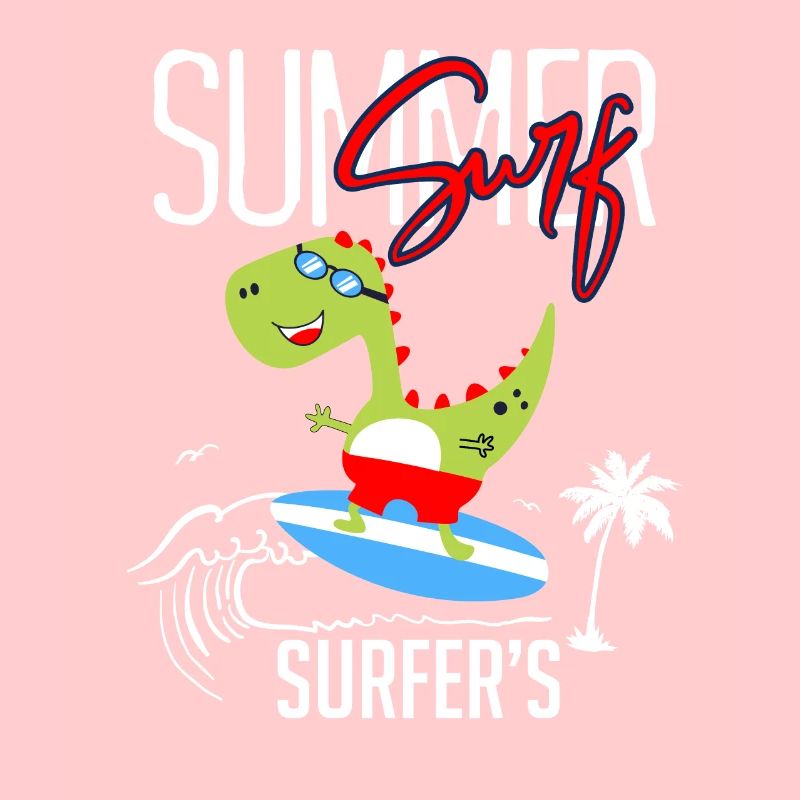 Vacances d’été Surf Surfer’s Dino