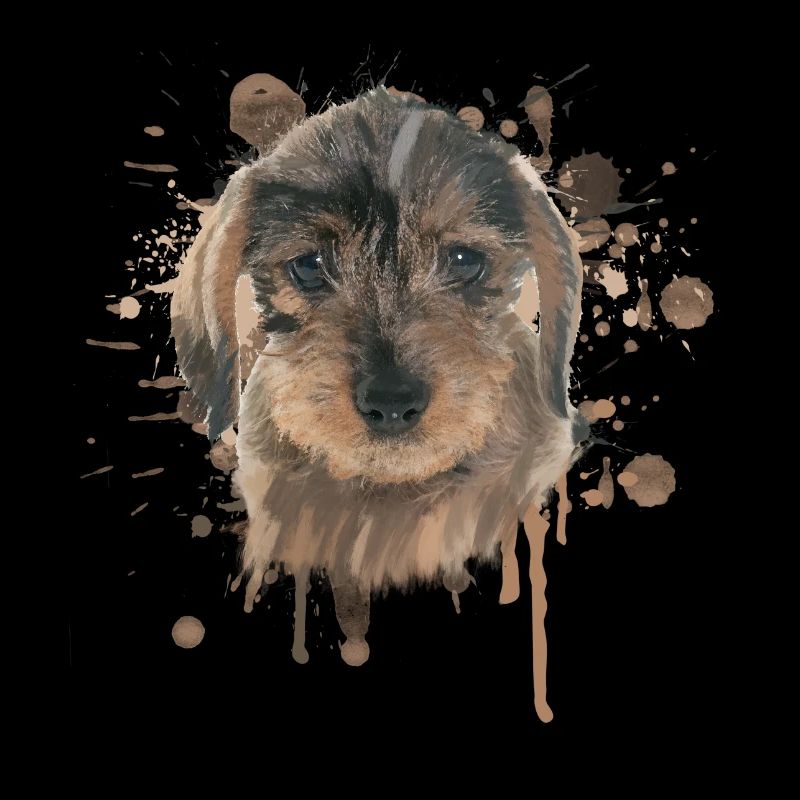 Illustration de teckel teckel teckel à poil dur